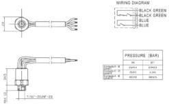 Trinary Tryckbrytare 7/16-20 UNF (LMH)-671-641T7 Design