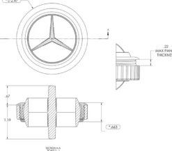 Triple Bladad Boll Ventilation 63mm (2.5'')