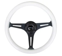 Träratt 350mm 3-ekrad Svart Centrum Glow In The Dark Ratt NRG