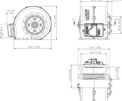 TS500 Centrifugal Fläkt Med PWM Kontroll 12V 300CFM