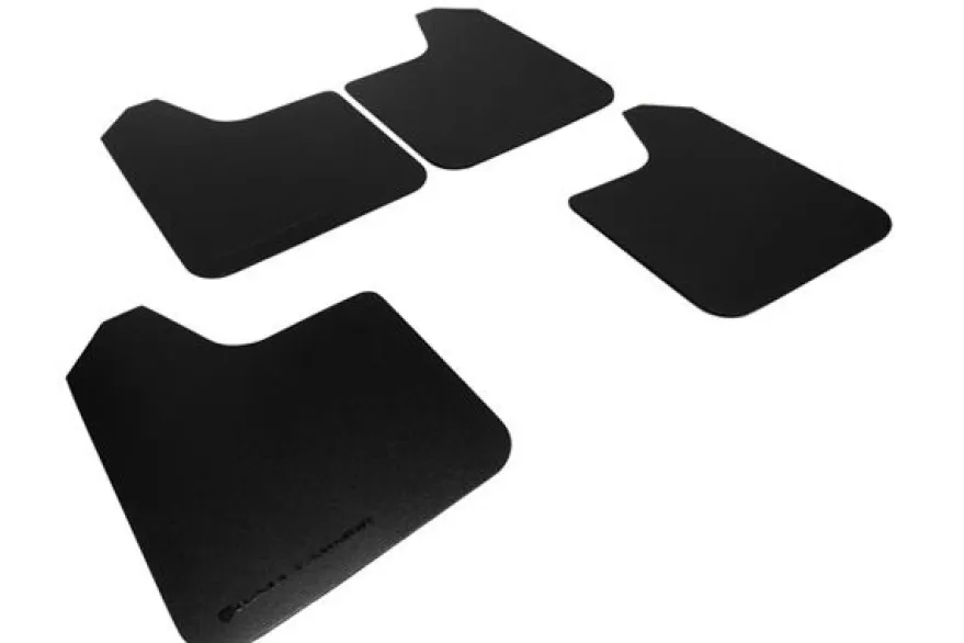 Universal BASIC Svarta Stänkskydd Svart Logo (4-Pack) Rally Armor