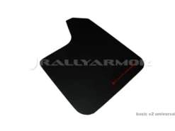 Universal BASIC Svarta Stänkskydd Röd Logo (4-Pack) Rally Armor