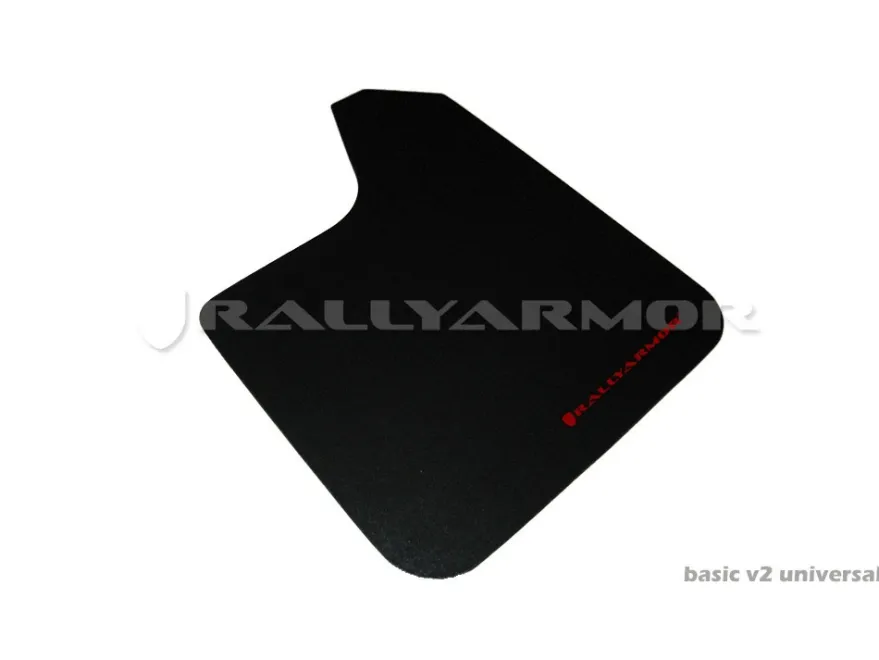 Universal BASIC Svarta Stänkskydd Röd Logo (4-Pack) Rally Armor