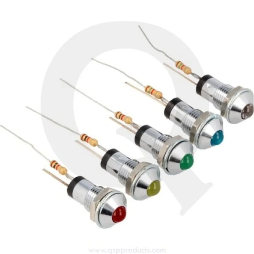 Varningslampa - 12V LED Kromad Bas QSP Products