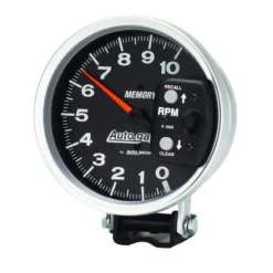 Varvräknare 127mm 10K RPM PEDESTAL W/ PEAK MEMORY Svart AUTO GAGE