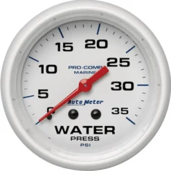 Vattentrycksmätare 66.7mm 35PSI (Mekanisk) MARINE Vit