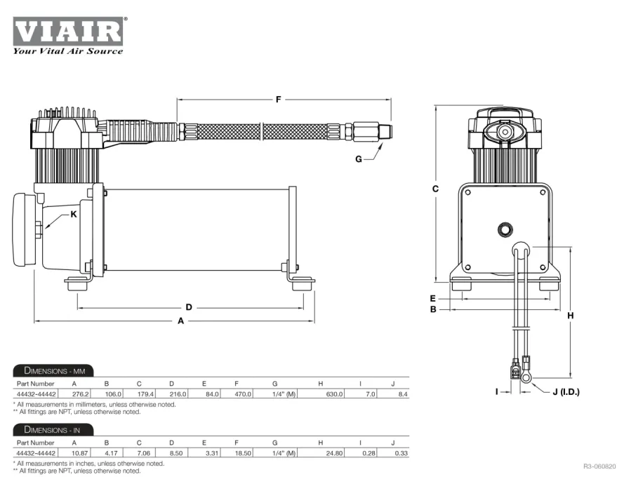 Viair 444C Dualpack Kompressorer Luftfjädring (Krom) 200 PSI CE-Märkta