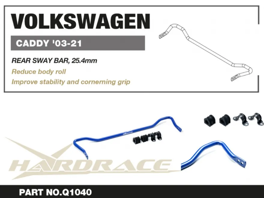 Volkswagen Caddy MK3 2004-2020 Bakre Krängningshämmare Hardrace