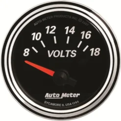Voltmätare 52mm 18V (Elektrisk) DESIGNER BLACK II