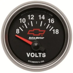 Voltmätare 52mm 18V (Elektrisk) GM CHEVY Svart