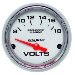 Voltmätare 52mm 18V (Elektrisk) MARINE Krom