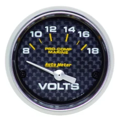 Voltmätare 52mm 18V (Elektrisk) MARINE CARBON FIBER