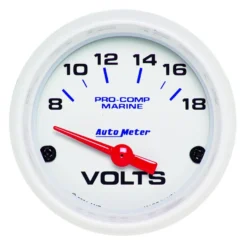 Voltmätare 52mm 18V (Elektrisk) MARINE Vit