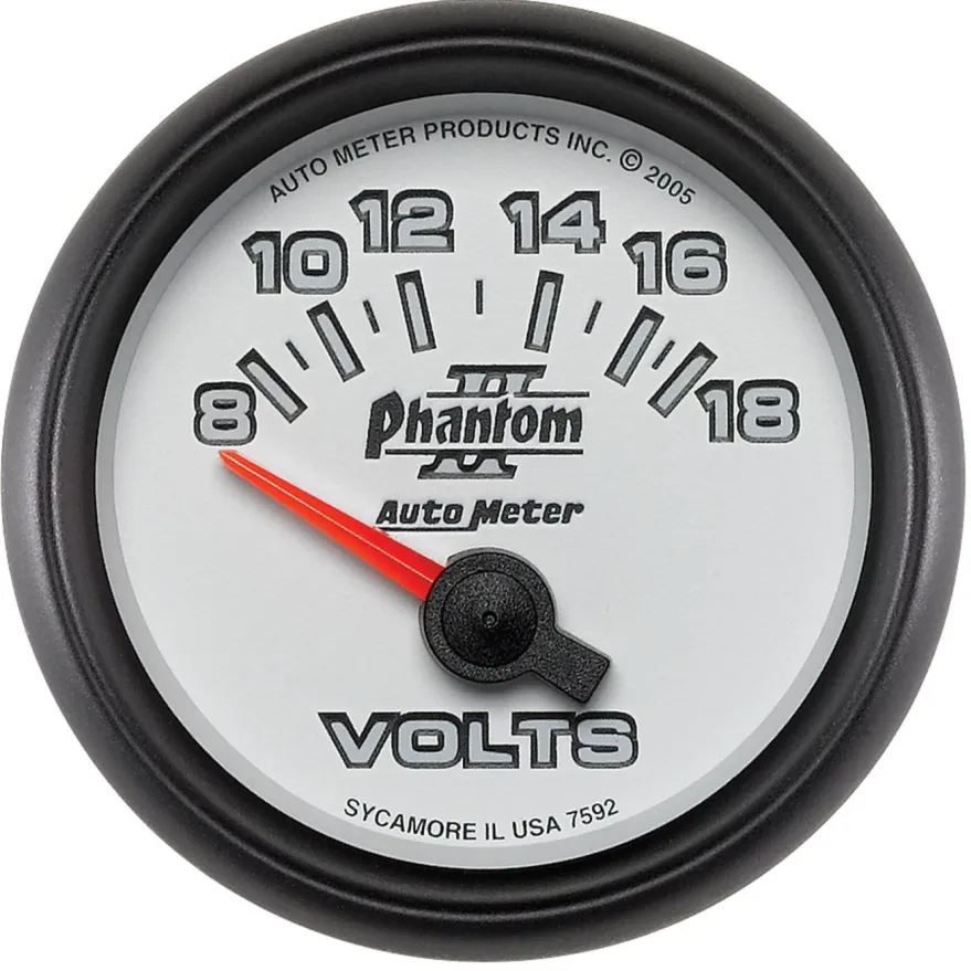 Voltmätare 52mm 18V (Elektrisk) PHANTOM II