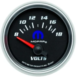 Voltmätare 52mm 18V (Elektrisk) Svart MOPAR
