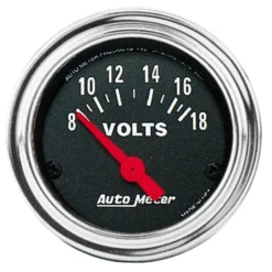 Voltmätare 52mm 18V (Elektrisk) Traditional Chrome