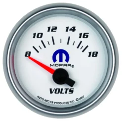 Voltmätare 52mm 18V (Elektrisk) Vit MOPAR