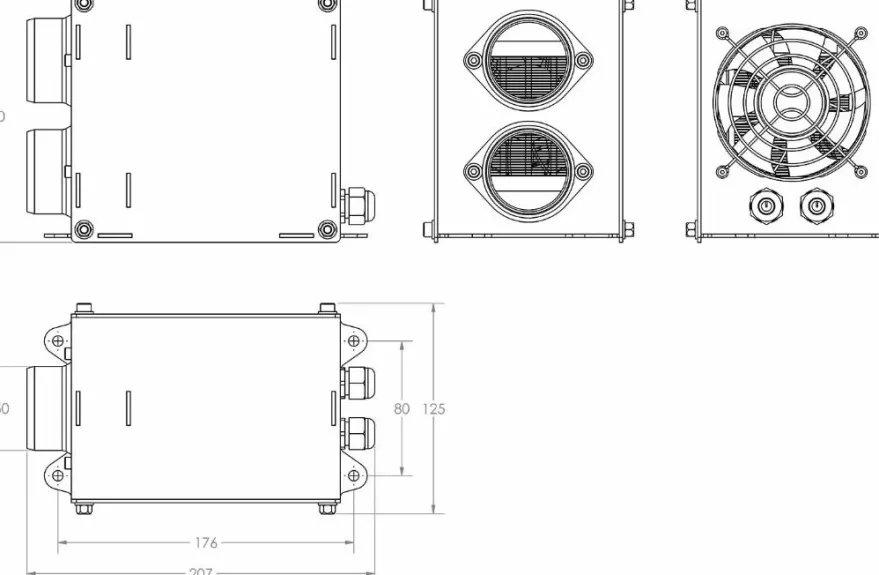 Värmepaket Elektriskt 400w 12v T7Design