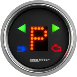 Växelindikator 52mm INCL INDICATORS Svart DIAL Blå LED BRIGHT SUPER BZL